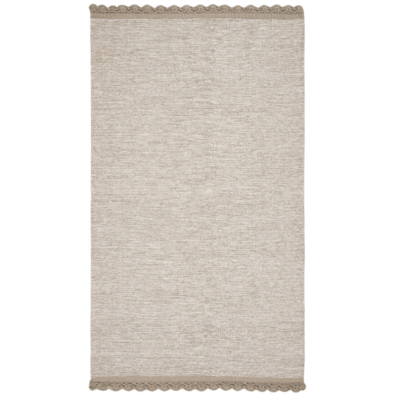 Mohnton Hand Woven Cotton Solid Color Rug, Rectangle 3' x 5'