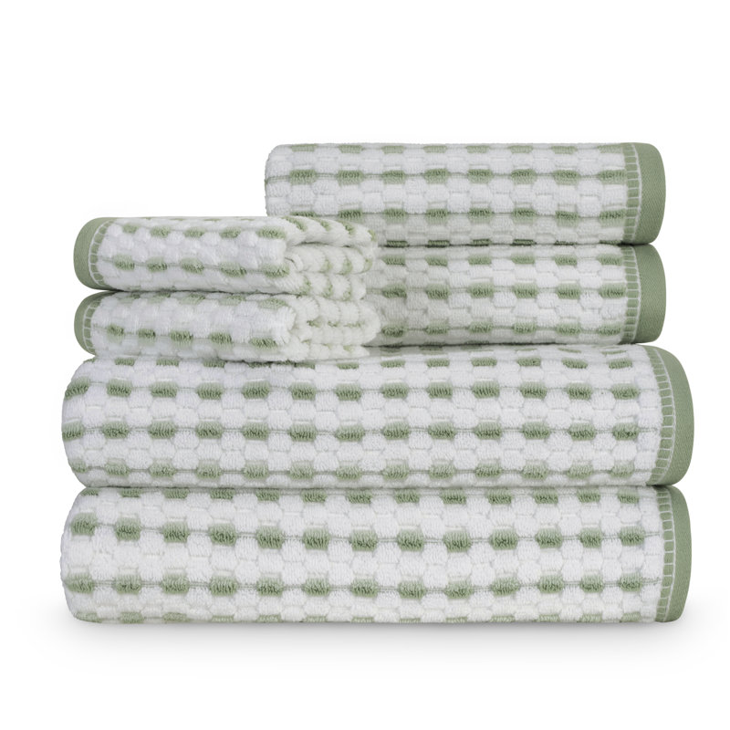 Devon Zt White Green Frost Towel Set, White Green Frost