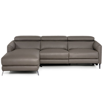 68 " Faux Leather Reclining L-Shaped Sofa & Chaise