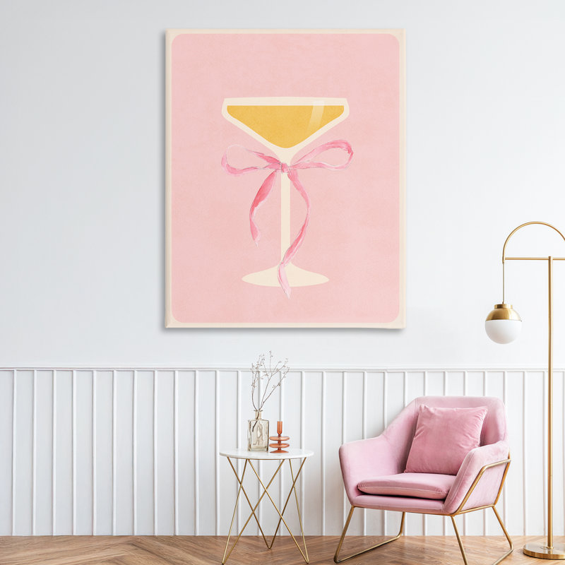 Toile en verre Champagne Champagne, design par Lucille Price, H 48 po x l 36 po