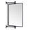 Miroir rectangulaire carré pivotant pour meuble-lavabo de fenêtre Corrente Pivot-N-View