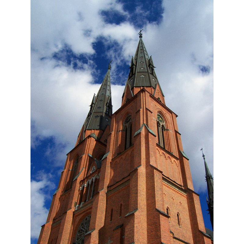 Tours de la cathédrale d'Uppsala, H 24 po x l 18 po