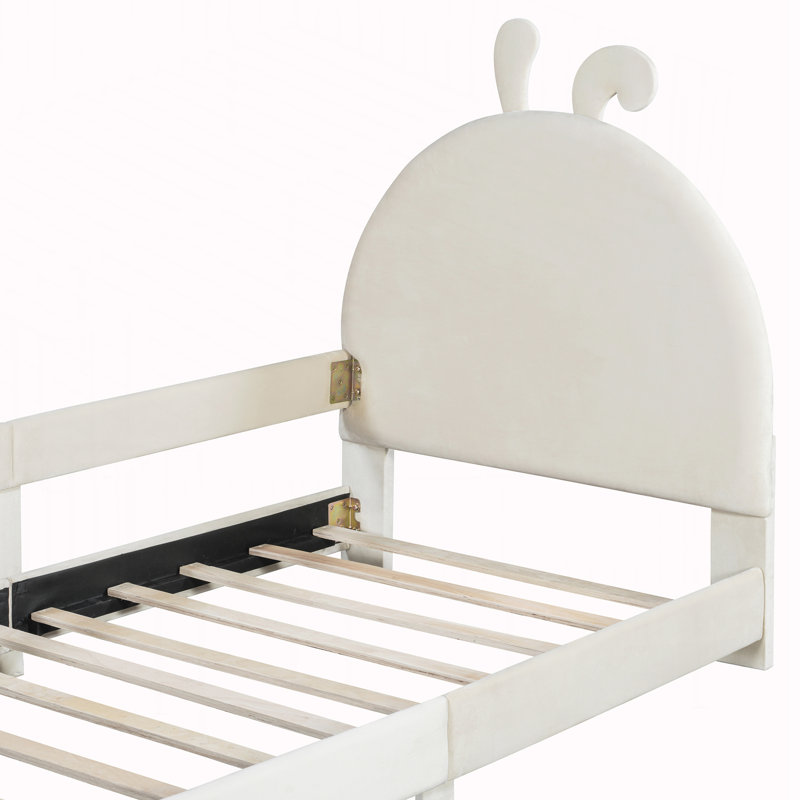 Lit de jour simple tapissier, Beige