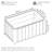 Robinet Rectangular Slatted Acacia Wood Planter Box with Liner - 24" x 8.25" x 8.75"