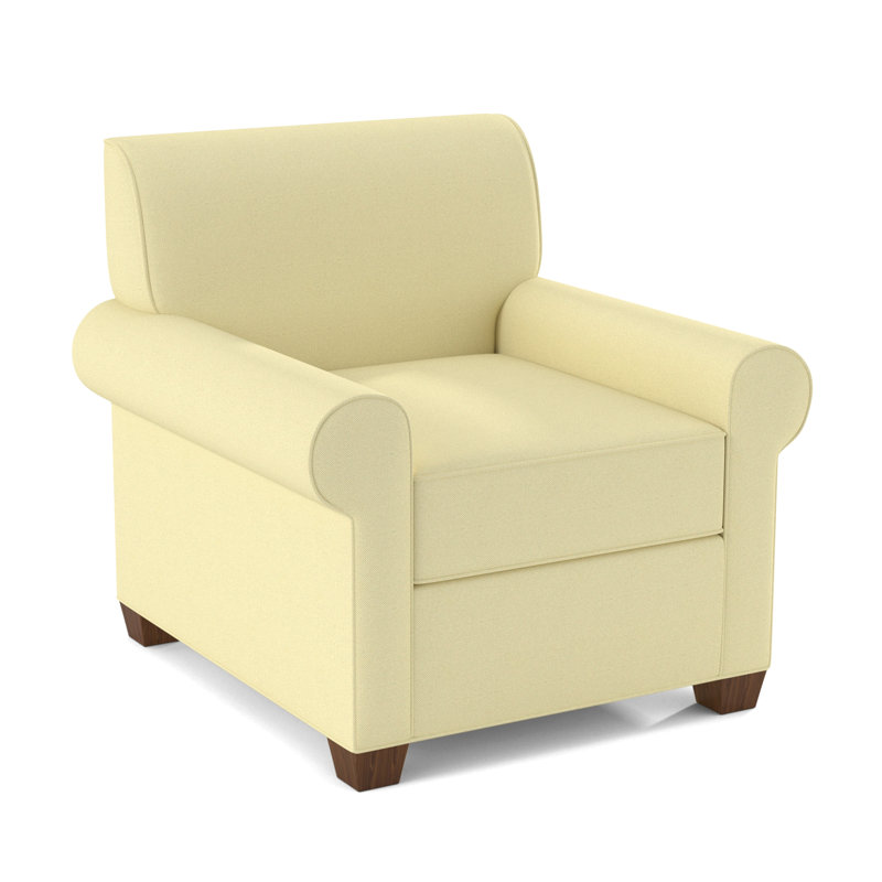 Finn Armchair, Fluff Alabaster, Montana Walnut