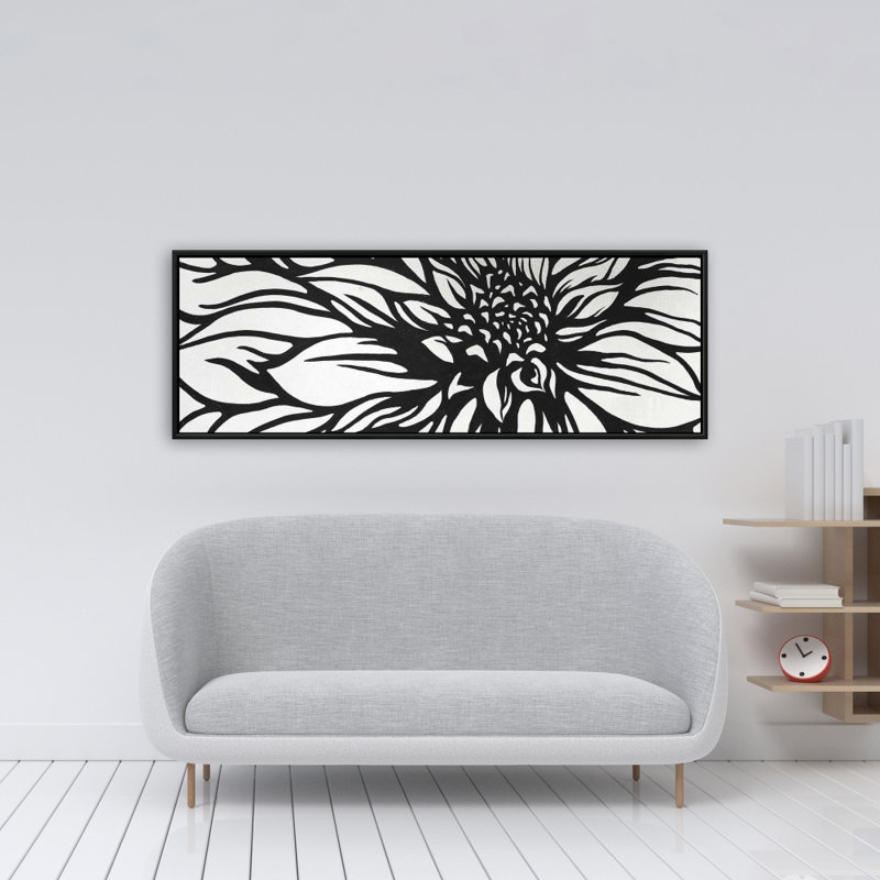 «Dahlia Flower Outline Style» sur toile