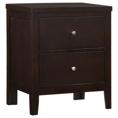 Garrett Cappuccino 2-Drawer Rectangular Nightstand