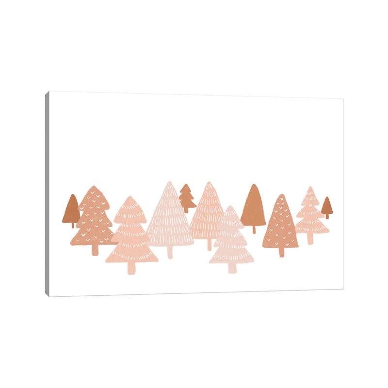 Blush Winter Trees - Wrapped Canvas Print, 66.04 cm H x 45.72 cm W x 1.91 cm D