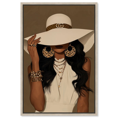 «In the Shade Glam», reproduction d'art sur toile encadrée par Art Remedy, cadre blond, 30 x 45