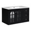  Floating Vanity with Ceramic Sink, Wall Mounted Bathroom Cabinet with 3 Drawers and Soft-close System