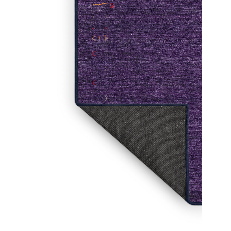 Tapis de zone mauve contemporaine, Rectangle 7 pi x 10 pi