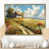 Toile avec cadre flottant or