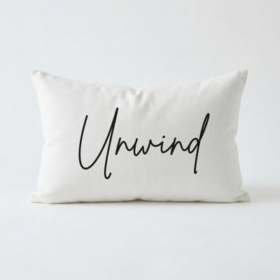 Unwind Pillow 16"X12" White