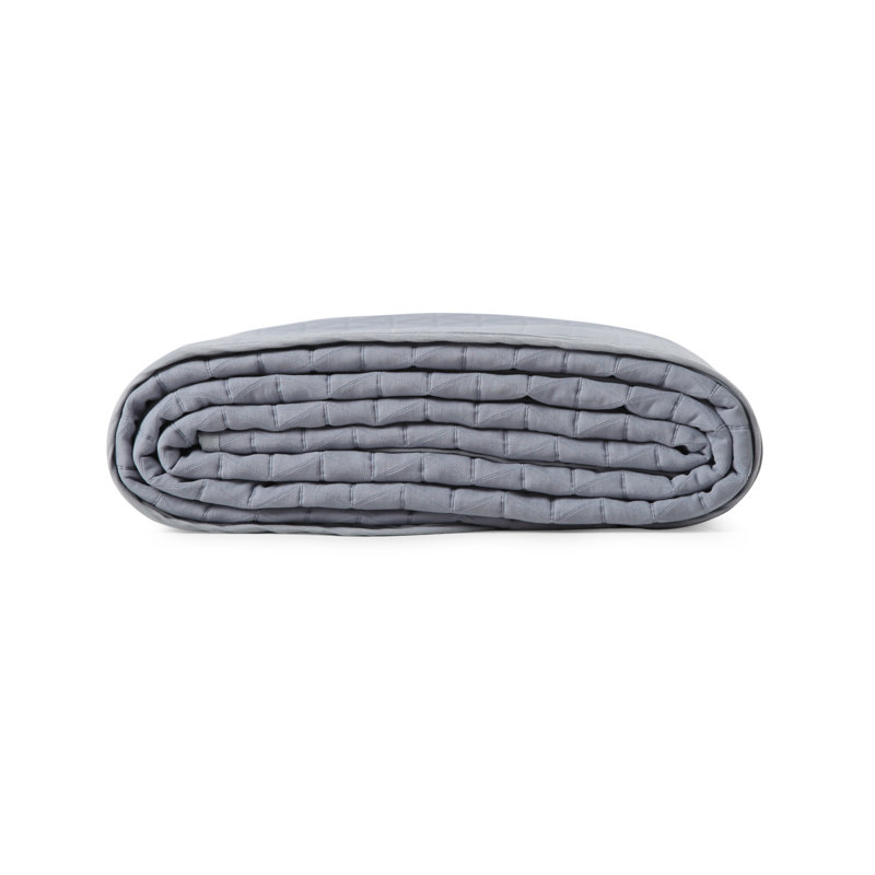 Smithville Polyester Solid Colour Bedspread with Pillowcases, Grey