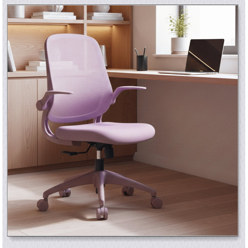 Chaise de bureau ergonomique avec dossier en maille, mousse intégrée, accoudoirs rabattables et capacité de charge de 159 kg pour une utilisation confortable à la maison ou au bureau.