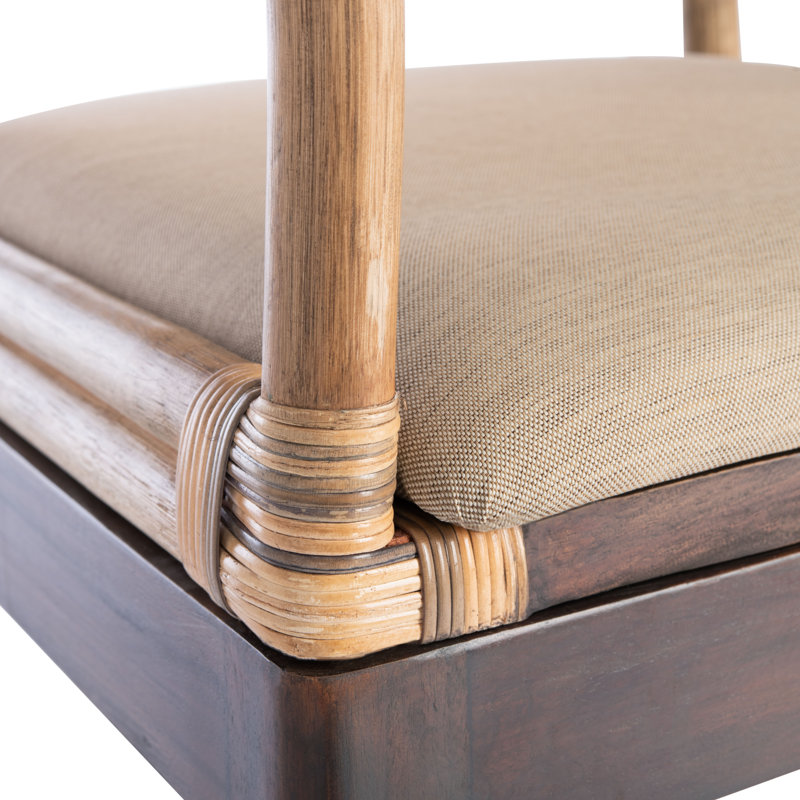 Fauteuil moderne rembourré avec coussin brun Bungalo