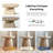 Fulcher Stone-Like 17"W Pedestal End Table with Travertine Effect-2069962508