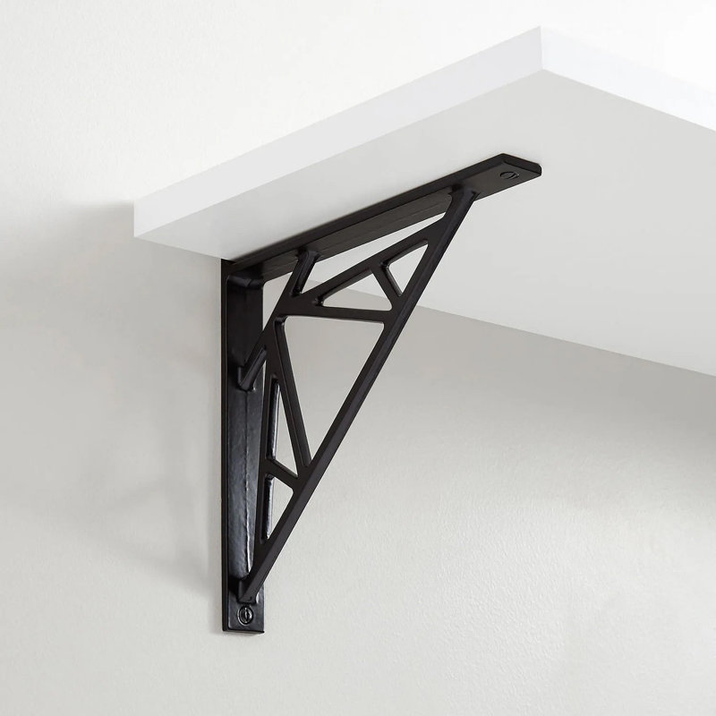 Ande Cast Iron Shelf Bracket - Black Powder Coat