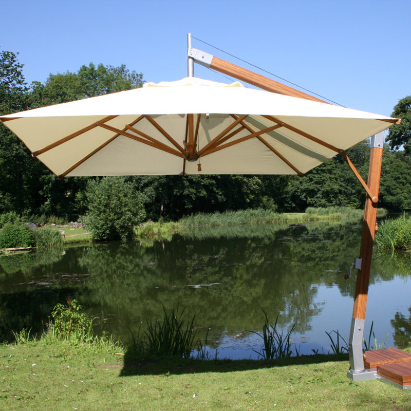 Sidewind 118'' W Cantilever Umbrella, Terracotta