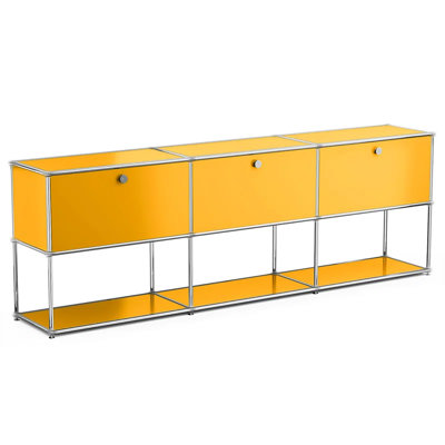 Modular Steel Accent Storage Cabinet With Adjustable Shelves