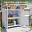 56x26.5x106cm Wooden Garden Storage Shed