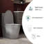 Toilette moderne une pièce, toilette allongée à double chasse 1,1 / 1,6 GPF, siège confortable à hauteur ADA-103150817