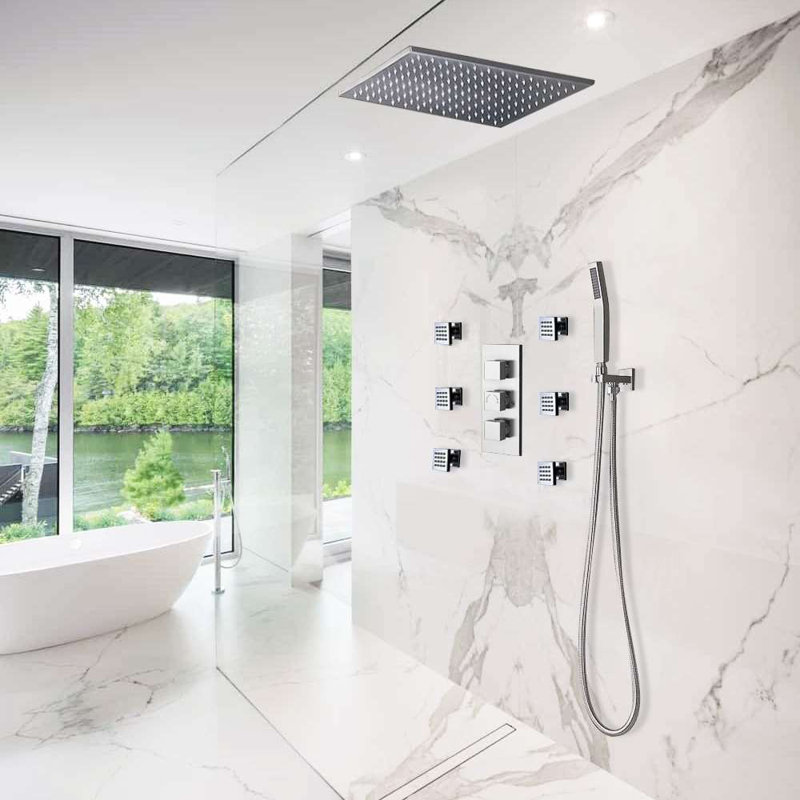 Ensemble de pomme de douche à jet de pluie et brume FontanaShowers