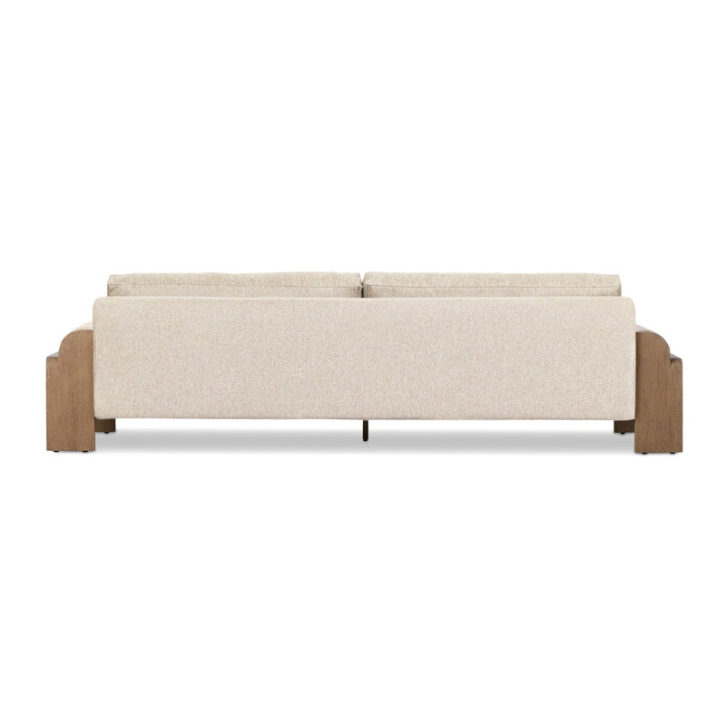 Joette Outdoor Sofa-104"-Washed Brown-FSC, Washed Brown, Ellor Beige