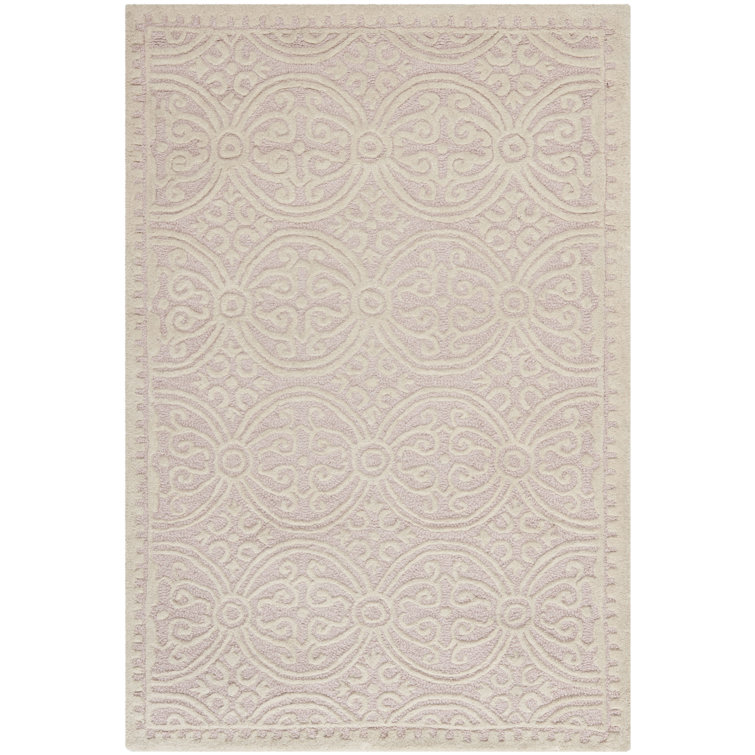 Dunaway Damask Wool Hand Woven Area Rug