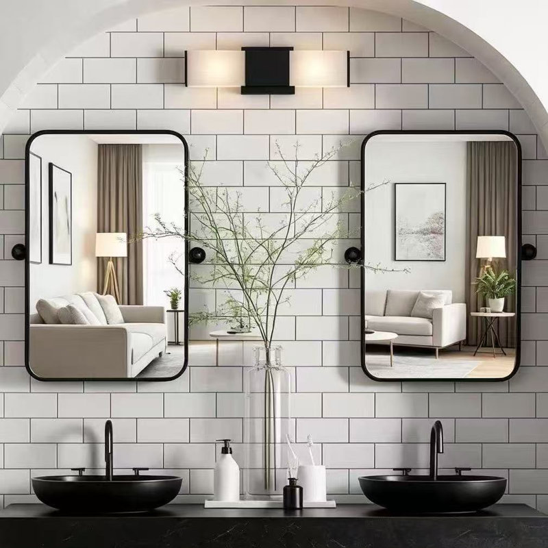 Shatterproof Aluminum Frame Bathroom Vanity Mirror
