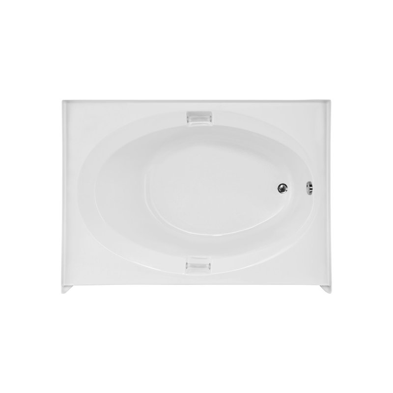 Marie 60'' L Soaking Bathtub, White, Right