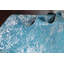 Tapis bleu noué à la main de conception unique 8 pi x 10 pi 6 po New Age