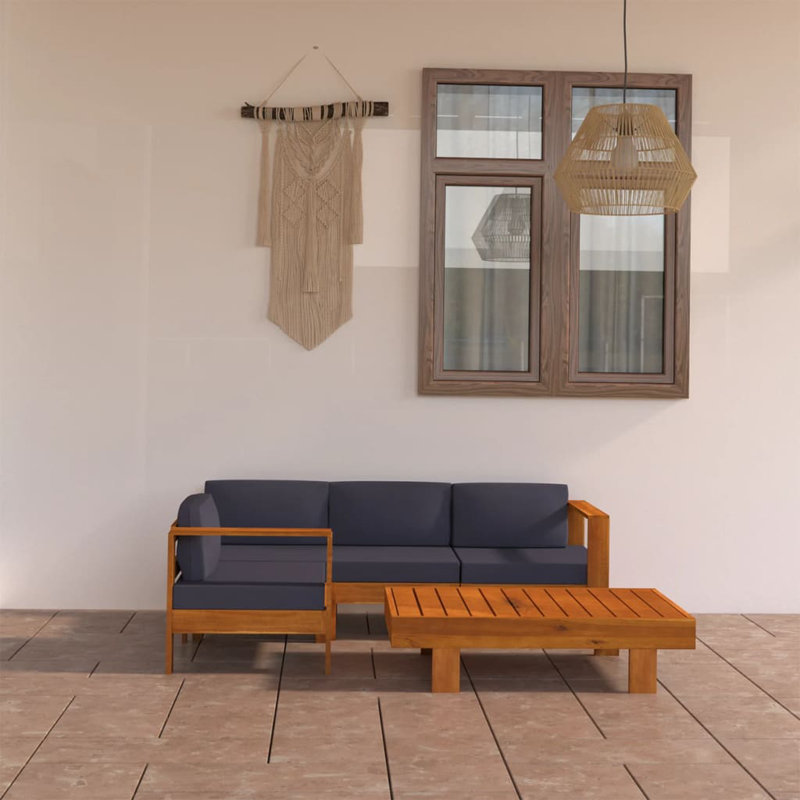 Nordista 5 Piece with Cushions, Dark Gray