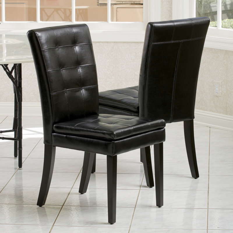 Mito 20.00'' H Tufted Upholstered Side Chair, Black, 1