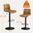 Lolar Swivel Bar Stools Set, Counter Height Bar Stools with Back, Adjustable Bar Stools 24" to 32", Faux Leather Bar Stools for Kitchen Island-1002076742-1002076747
