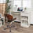 Wooden Computer Desk With CPU Stand-425067663