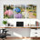 Hortensia jardin, reproduction d'art sur toile tendue sur toile, ensemble de 3