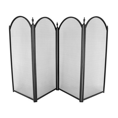 4 Panel Steel Fireplace Screen