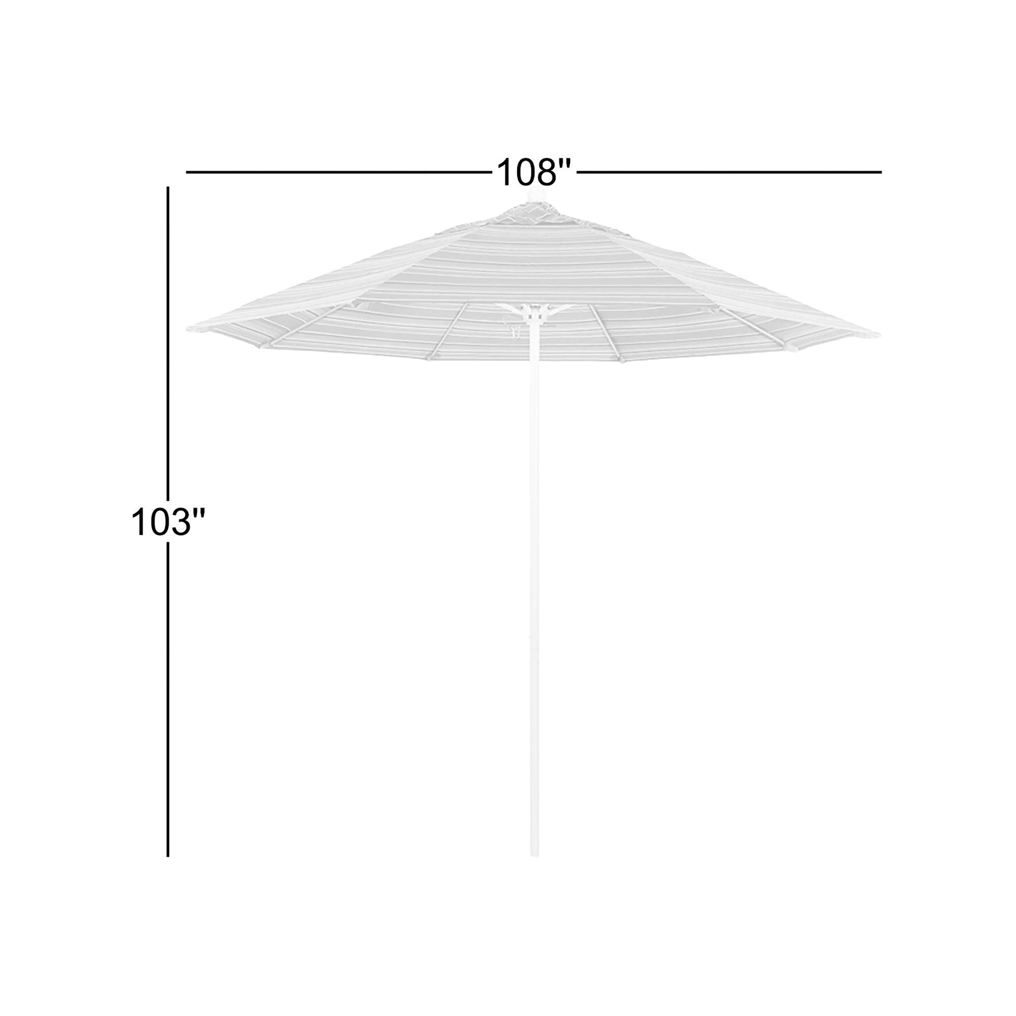 Maria 108'' Sunbrella® Outdoor Umbrella, Dolce Mango Stripe Sunbrella®, White