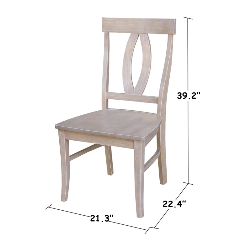 Arite Solid Wood Side Chair, Washed Gray Taupe