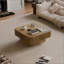 Table basse 31,5 "carrée avec rangement Table d'appoint en bois massif plaqué en bois massif pour salon, chambre à coucher, appartement ou bureau-902211007