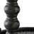 D23.5 x 25" Round Three Tiered Side Table with Rattan Shelf, Black-2068030067