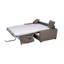 Canapé-lit en cuir grainé italien de 85 po avec matelas en mousse viscoélastique Capozzi-726009491