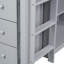 Lit mezzanine simple avec construction - tiroir, tablette, bureau, grand espace de rangement gris-710670441