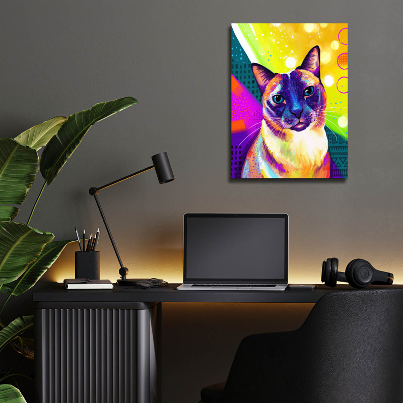 «Pop Art Siamese» par Furbaby Affiliates, H 16 po x l 12 po x P 0,13 po