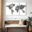Carte du monde Aliaz BW Stripes-108027130