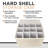 Stemware Storage Container For Moving, Hard Shell, Stackable Wine Glass Storage Box With Dividers & Handles, Crystal Glassware, Beige