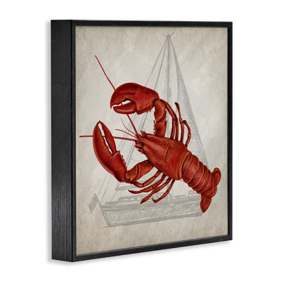 «Red Lobster over Compass», estampe numérique, conception de Kim Allen