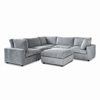 6 - Piece Upholstered Sectional With Ottoman by Mercer41