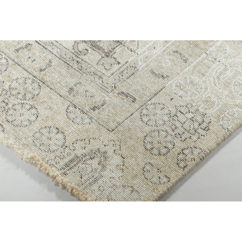 Distressed One-of-a-Kind 9'1X11'11 Hand Knotted Area Rug